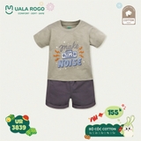 (1Y-5Y) UR - Bộ Cộc Tay Cotton Cho Bé UR 3839 - Be Ghi