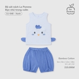 (6M-4Y) LP - Bộ sát nách La Pomme Bạn nhỏ trong vườn - Xanh