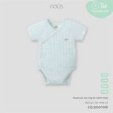 (0M-9M) NOUS - Body chip cộc tay kẻ xanh nhạt - 9-12M
