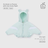 (6M-4Y) LP - Áo khoác La Pomme phối màu lovely flight - Xanh