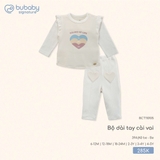 (6M-4Y) BU - Bộ dài tay cài vai BCT110105 - Kẻ be