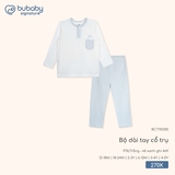 (6M-4Y) BU - Bộ dài tay cổ trụ BCT110305 - Trắng