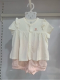 (0M-9M) NOUS - Bộ cộc tay màu hồng in họa tiết sứa 6M - SS26.T7A
