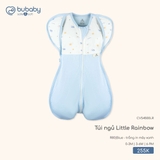 (0M-6M) BuBaby - Túi ngủ Little Rainbow - Blue + trắng in mây xanh