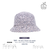 (4252CM) LP - Mũ vành La Pomme cute animals - Chấm bi