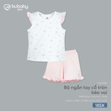(6M-4Y) BU - Bộ ngắn tay cổ tròn bèo vai - IVS130400