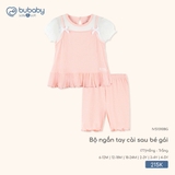 (6M-4Y) BUBaby - Bộ ngắn tay cài sau bé gái - IVS1310BG