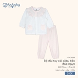 (0M-6M) BU - Bộ dài tay cài giữa, bèo đáp ngực - KVC110200
