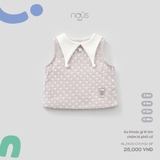 (6M-2Y) NOUS S30 - Áo khoác gi lê tím chấm bi phối cổ - 6-9M