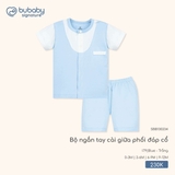 (0M-9M) BU - Bộ ngắn tay cài giữa phối đáp cổ - SBB130234