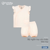 (0M-9M) BU - Bộ ngắn tay cài chéo bèo tay - SBB130831