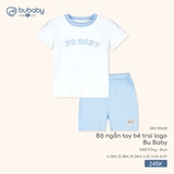 (6M-4Y) BU - Bộ ngắn tay bé trai logo Bu Baby - SBC133228