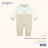 (0M-9M) BU - Body dài tay cài vai in gấu SCT210100 - Trắng