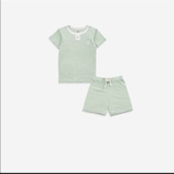 (12M-4Y) BU - Bộ ngắn tay cổ trụ Siro BSR130301 - Xanh matcha