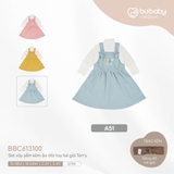 (12M-3Y) BU - Set váy yếm kèm áo dài tay bé gái Terry BBC613100 - A51