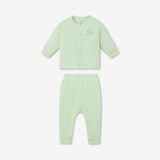 (NB-3M) LP - Bộ Dài Tay La Pomme Cúc giữa Dreamy Baby - Xanh DB