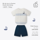 (6M-4Y) LP - Bộ cộc tay La Pomme thuyền đại dương - Trắng thuyền