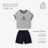 (6M-4Y) LP - Bộ cộc tay La Pomme hải âu và cánh buồm - Ghi hải âu