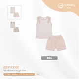 (12M-4Y) BU - Bộ sát nách bé gái Siro BSR143100 - Kẻ hồng ,Hồng