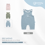 (1M-9M) BU - Quần yếm sát nách cài vai Muda BBC4401MD - Xanh ghi đá