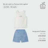 (6M-18M) LP - Bộ sát nách La Pomme tinh nghịch - Kẻ Xanh