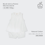 (12M-4Y) LP - Bộ sát nách La Pomme thêu hoa mùa hè - Trắng thêu hoa