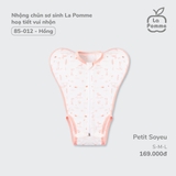 (SML) LP - Nhộng chũn chip ngủ sơ sinh La Pomme hoạ tiết - Hồng
