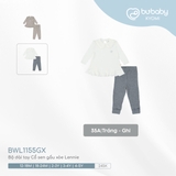 (12M-4Y) BU - Bộ dài tay Cổ sen gấu xòe Lennie BWL1155GX - Trắng