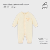 (NB-3M) LP - Body dài tay La Pomme dễ thương - Vàng