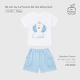 (6M-4Y) LP - Bộ cộc tay La Pomme Bé nhỏ đồng hành - Trắng