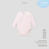 (0M-9M) NOUS S30 - Body chip dài tay cài lệch màu hồng nhạt - 9-12M