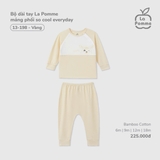 (6M-18M) LP - Bộ dài tay La Pomme mảng phối so cool everyday - Vàng