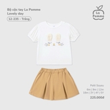 (6M-4Y) LP - Bộ cộc tay La Pomme Lovely day - Trắng
