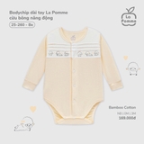 (NB-3M) LP - Body chip dài tay La Pomme cừu bông năng động - Be