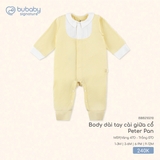 (1M-9M) BU - Body dài tay cài giữa cổ Peter Pan - Vàng 47D