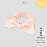 (S-XL) NOUS - Băng đô nơ chun màu hồng pastel - SS25.T8A