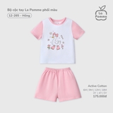 (6M-4Y) LP - Bộ cộc tay La Pomme phối màu - Hồng