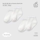 (SML) LP - Set 02 đôi tất La Pomme thanh lịch - Trắng