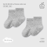 (SML) LP - Set 02 đôi tất La Pomme mềm mại - Ghi