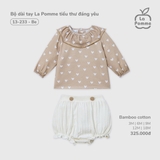 (3M-18M) LP S40 - Bộ dài tay La Pomme tiểu thư đáng yêu - Be