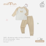 (6M-2Y) LP - Bộ dài tay mềm mịn by La Pomme êm ái cùng puppy - Vàng