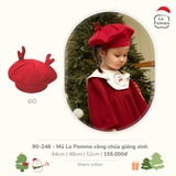 (44cm-52cm) LP - Mũ La Pomme công chúa giáng sinh - Đỏ