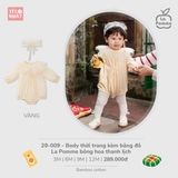 (3M-12M) LP S40 - Body thời trang kèm băng đô La Pomme bông hoa thanh lịch - Vàng