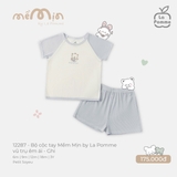 (6M-2Y) LP - Bộ cộc tay Mềm Mịn by La Pomme vũ trụ êm ái - Ghi