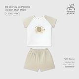 (3M-2Y) LP - Bộ cộc tay La Pomme voi con thân thiện - Be