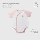 (0M-9M) LP - Body chip cộc tay La Pomme bạn nhỏ lém lỉnh - Hồng
