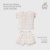 (3M-18M) LP - Bộ cộc tay La Pomme mùa hoa nhí yêu thương - Kem Hồng
