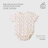 (0M-9M) LP - Body chip cộc tay La Pomme mùa hoa nhí yêu thương - Kem Hồng