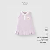 (6M-4Y) NOUS - Váy ba lỗ màu hồng phối cổ polo - 4-5Y
