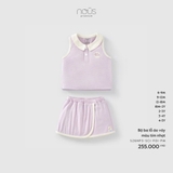 (6M-4Y) NOUS - Bộ ba lỗ áo váy màu tím nhạt - 4-5Y